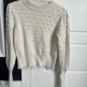 French Connection Cream Textured Sweater
